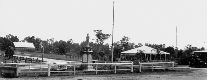 The war memorial in Kenmore in it's original location
