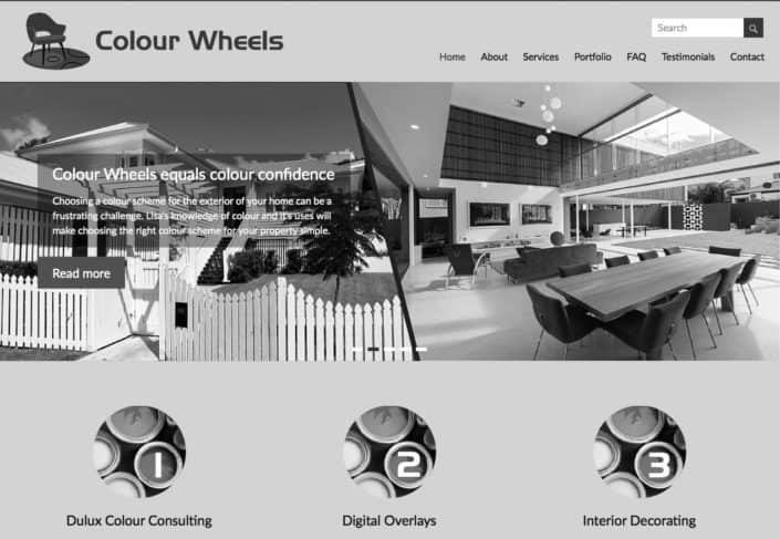 Colour Wheels website redesigned by Moonstone Creative