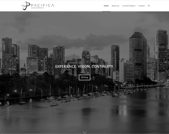 pacifica developments website design