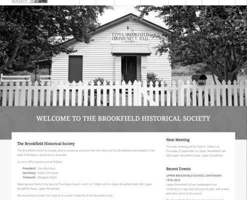 Brookfield Historical Society Website Design